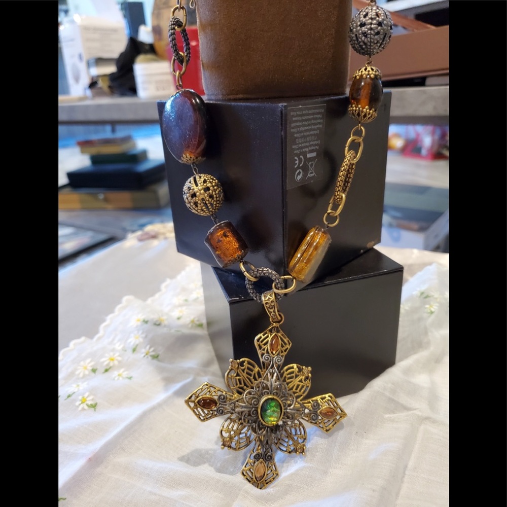 Chicos adjustable antique necklace